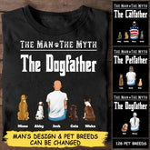 "Best Dog Dad In The Galaxy" man, dog, cat personalized Back T-shirt