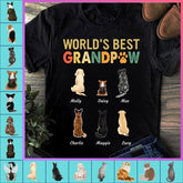 "World's Best Grandpaw" dog, cat personalized T-Shirt