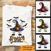 Personalized Hat Grandma NaNa Spooky Halloween t shirt, Bat witch hallween shirt, Family halloween shirt, tees for women