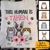 This Human Is Taken Personalized Cat T-shirt TS-NB216