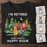 Retired Dog Mom Loves Camping Personalized T-Shirt TS-PT1304