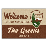 Welcome To Our Adventure - Personalized Doormat