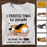 I Prefer Dog To People - Personalized T-Shirt - Halloween, Christmas, Thanksgiving TS-TT3363