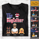 The Dog Father Independence Day - Personalized T-Shirt - 4th July TS-TT3235