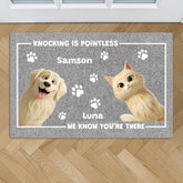 Knocking is pointless - Personalized Doormat