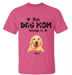 "This dog mom belong to her kids" personalized Shirt