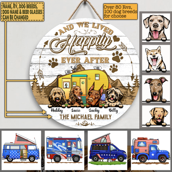 And We Lived Happily Ever After, Personalized Wooden Sign