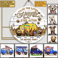 And We Lived Happily Ever After, Personalized Wooden Sign