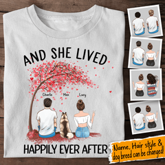 And She Lived Happily Ever After Personalized Dog T-Shirt TS-GH195