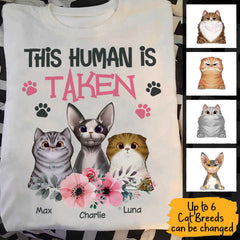 This Human Is Taken Personalized Cat T-shirt TS-NB216