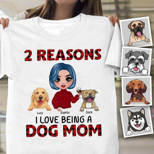 The Reasons I Love Being A Dog Mom Personalized T-shirt TS-NN1117