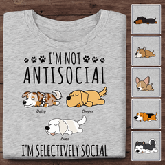 I'm Not Antisocial I'm Selectively Social Personalized Cat T-shirt TS-NN1154