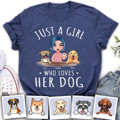 Just A Girl Who Loves Dogs Doll Personalized T-Shirt TS-PT1305