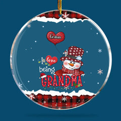 I Love Being Grandma V2 - Personalized Custom Mica Ornament - Christmas Gift For Grandma, Mom, Family Members