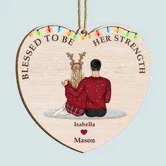 Blessed To Be His Peace - Personalized Custom Wood Ornament - Christmas Gift For Couple, Couples, Wife, Husband, Boyfriends, Girlfriends