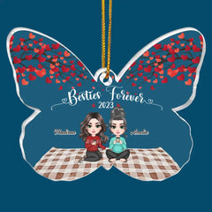 Besties Forever - Personalized Custom Mica Ornament - Gift For Friends