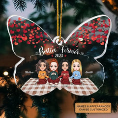 Besties Forever - Personalized Custom Mica Ornament - Gift For Friends