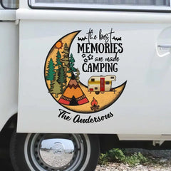 The Best Memories Are Made Camping - Personalized Decal, Decal Gift For Camping Lover - PCD102