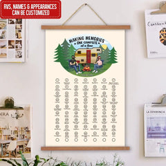 National Park, Making Memories - Personalized Scroll Canvas, Travel Adventure, Check List, NPS Bucket List, Adventure Gift