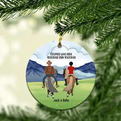 Personalized Ornament, Horse Riding Partners, Gift for Horse Lovers, Gift for Couple, Friends