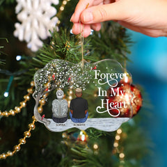 We're Always With You - Christmas, Memorial Gift For Family, Friends - Personalized Medallion Acrylic Ornament