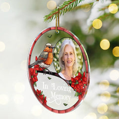 Custom Photo Memorial I'm Always With You - Personalized Circle Acrylic Ornament