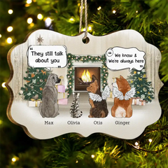 They Still Talk About You Memorial - Personalized Medallion Wooden Ornament