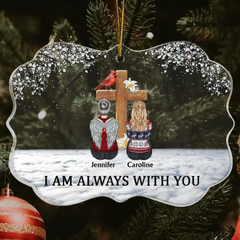 I Am Always With You Memorial Family - Personalized Medallion Acrylic Ornament