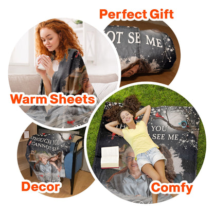 I Am Always With You - Personalized Memory Photo Blanket