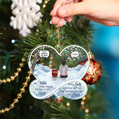 My Mind Still Talks To You Memorial - Personalized Custom Shaped Acrylic Ornament