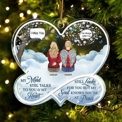 My Mind Still Talks To You Memorial - Personalized Custom Shaped Acrylic Ornament