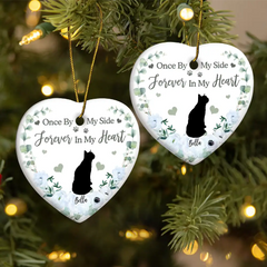 Memorial Not All Angels Have Wings Some Have Whiskers - Personalized Heart Ceramic Ornament