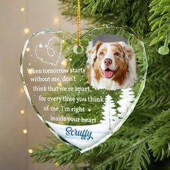 Custom Photo When Tomorrow Starts Without Me Memorial - Personalized Glass Ornament