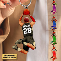 Personalized Basketball Player Acrylic Keychain For Basketball Lovers