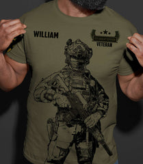 Walked The Walk, Custom Branches of the Military - Veteran Shirt, Personalized 3D Shirts - Veteran Day Gifts For Dad, Grandpa