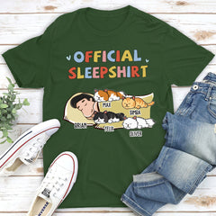 Sleeping Cat Sleepshirt - Personalized Custom Unisex T-shirt