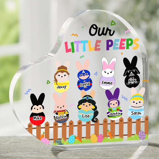 Gift For Family, Personalized Acrylic Plaque, Bunny Easter Kid Plaque 04NAHN050124