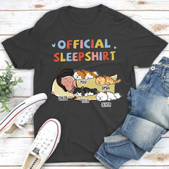 Sleeping Cat Sleepshirt - Personalized Custom Unisex T-shirt