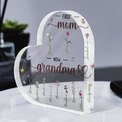 First Mom Now Grandma - Personalized Acrylic Plaque