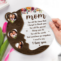 Custom Photo For All The Special Things You Do - Family Personalized Custom 2-Layered Wooden Plaque With Stand - House Warming Gift For Mom, Grandma