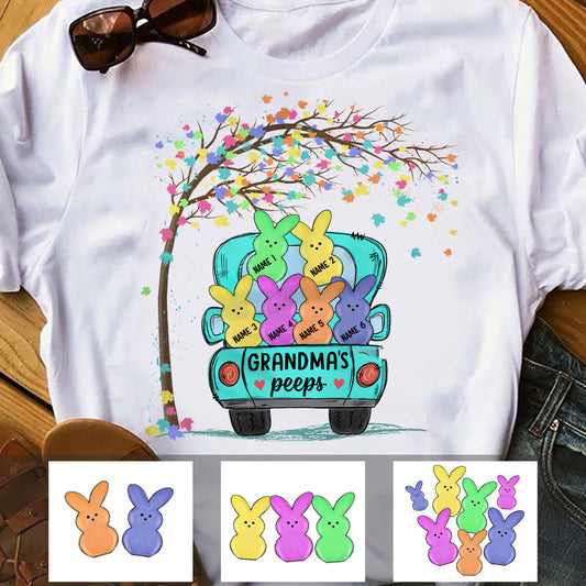 Personalized Grandma Peeps Easter T Shirt FB61 81O57