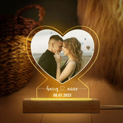 Custom Photo Anniversary Gift For Boyfriend And Girlfriend Acrylic Plaque LED Night Light DA199 890177