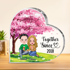 Couple - Together Since - Personalized Heart Acrylic Plaque